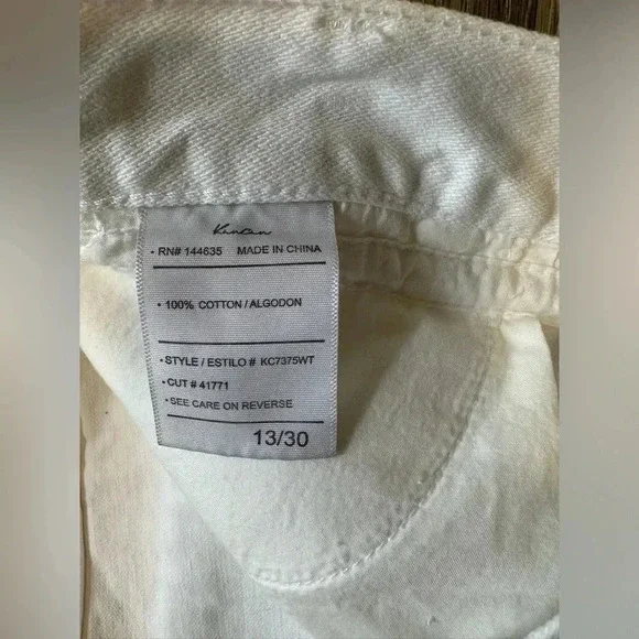Kancan women’s Queens Ultra High Rise Slouch Fit White Drawstring Jeans size 30 - Picture 8 of 15